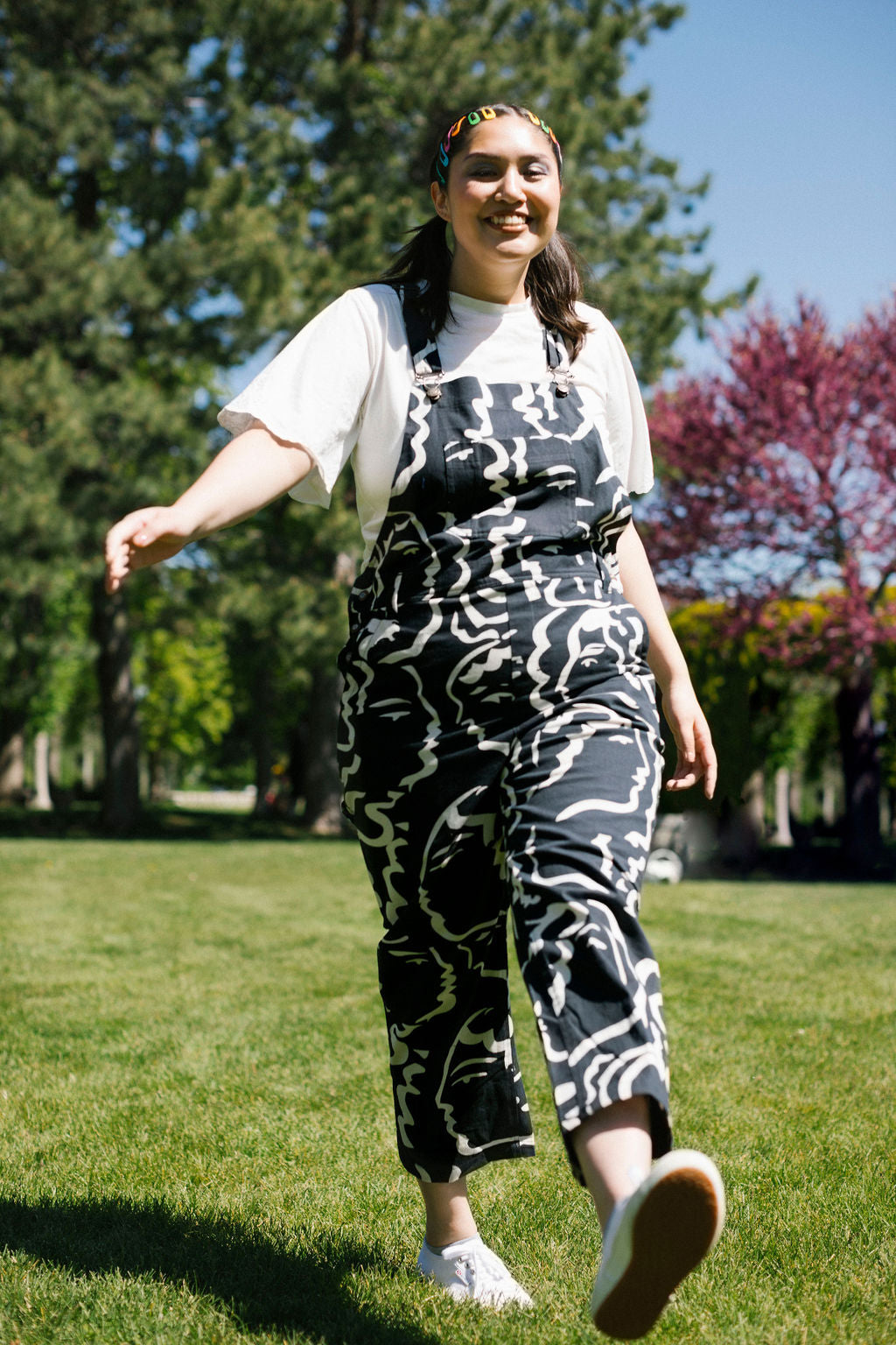 Lavender Lila Overalls | Floral Horses – My Little Belleville