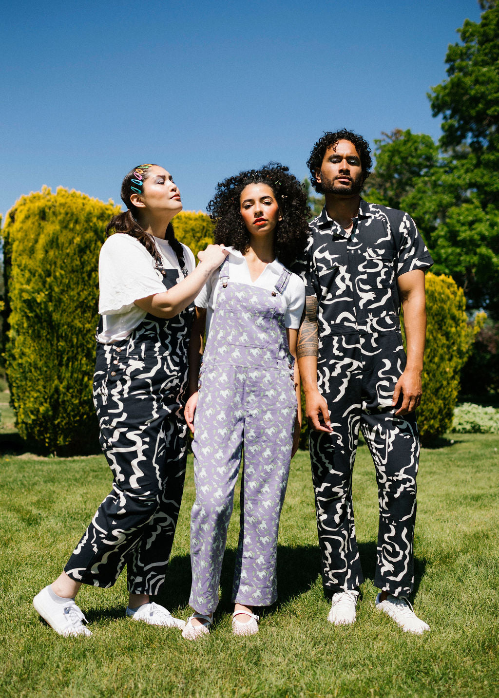 Lavender Lila Overalls | Floral Horses – My Little Belleville