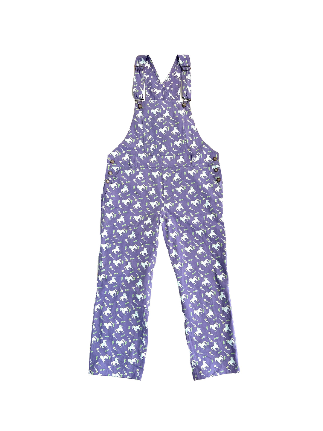 Lavender Lila Overalls | Floral Horses – My Little Belleville