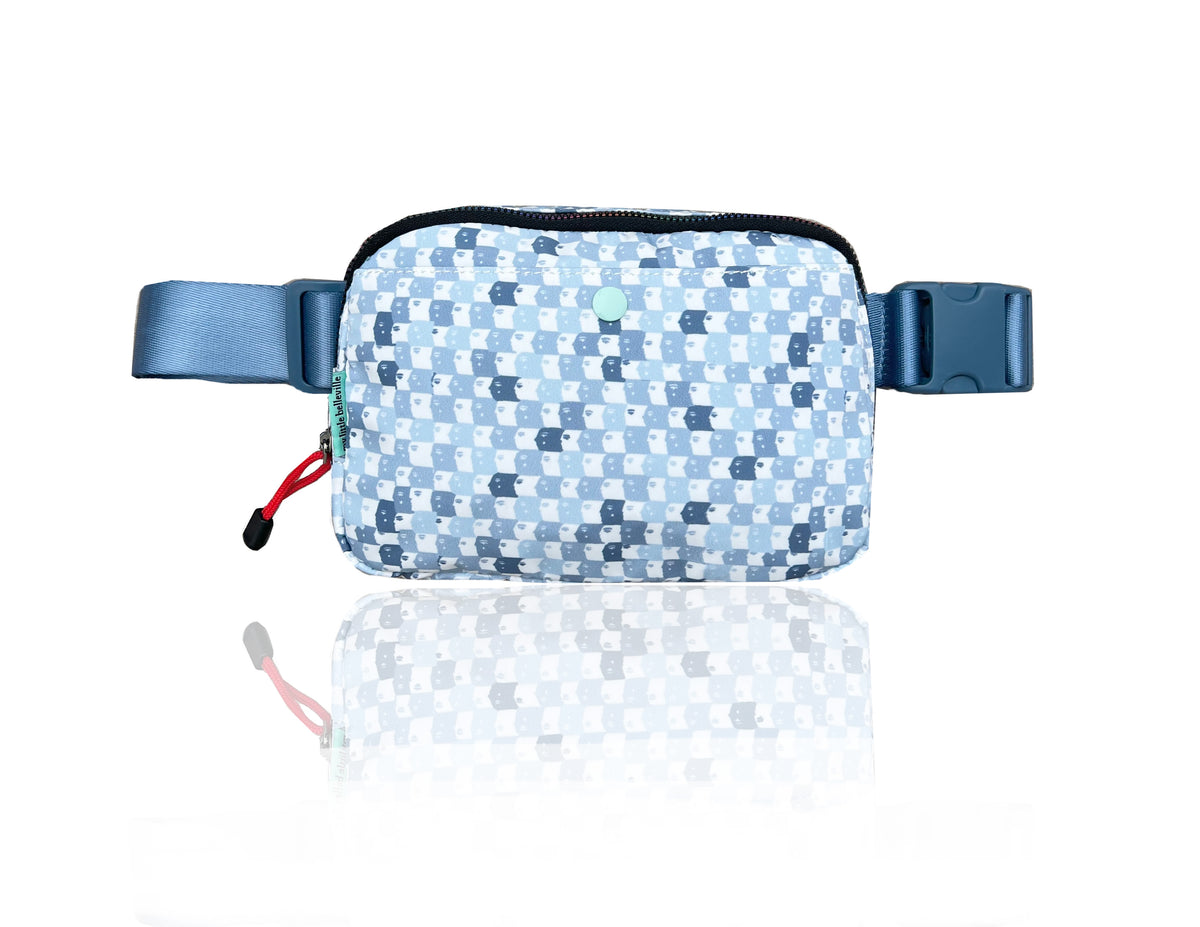 New! Blue Check Face Fanny Pack Bum Bag Belt Bag – My Little Belleville