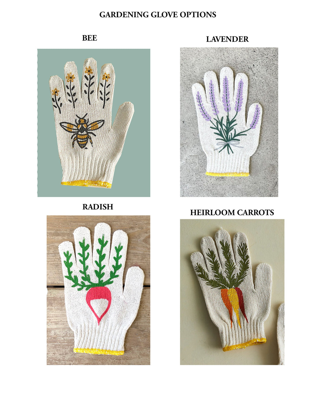 radish gardening gloves New Lavender Gardening Gloves – My Little Belleville
